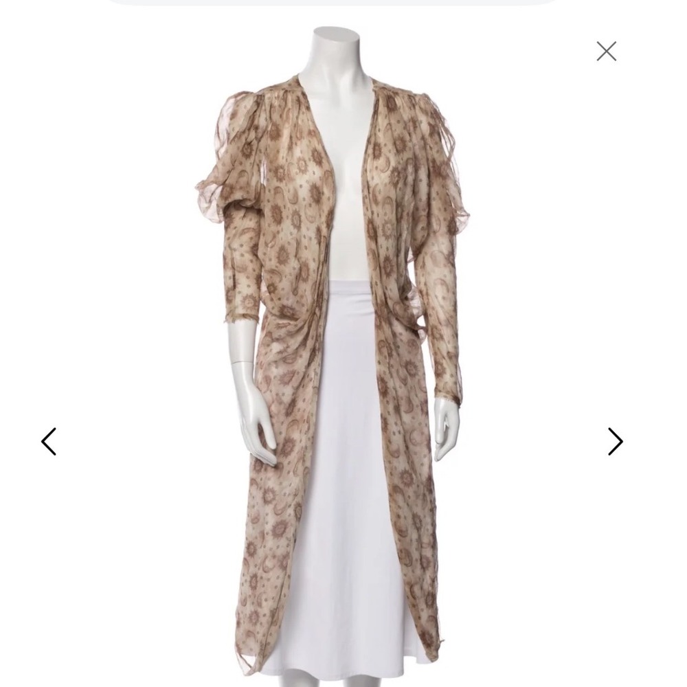 We Are Leone Silk Chiffon Celestial Sun Moon Star Duster Tunic